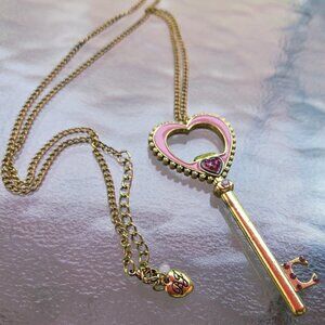 VINTAGE Betsey Johnson UNLOCK MY HEART Necklace/Bottle Opener